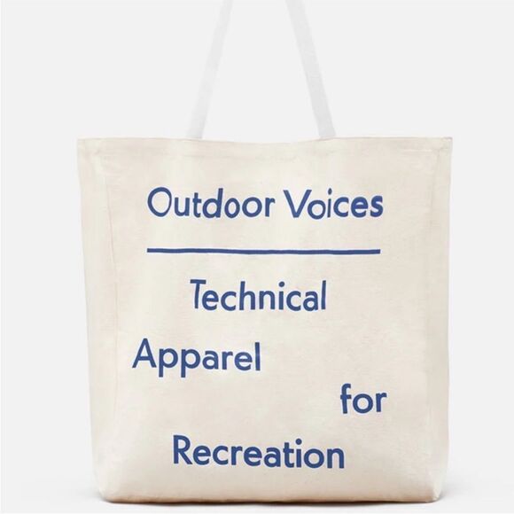 Outdoor Voices Canvas Tote Bag Book Bag Technical Apparel for Recreation Carry - Picture 2 of 6